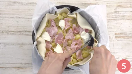 Torta salata con patate - P5