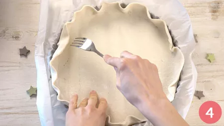 Torta salata con porri, prosciutto e scamorza - Passo 4