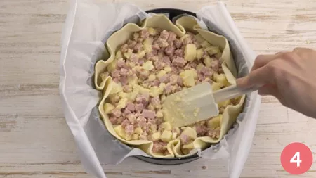 Torta salata prosciutto e formaggio - P4