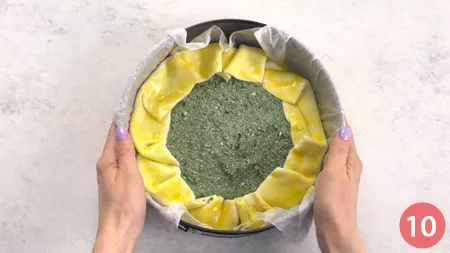 Torta salata ricotta e spinaci - P 10