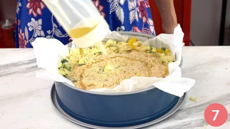 Torta salata di riso e verdure - P7