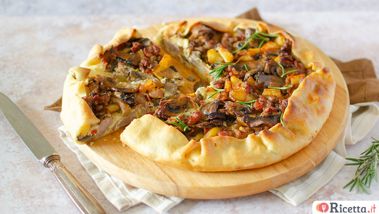 Torta salata ai funghi