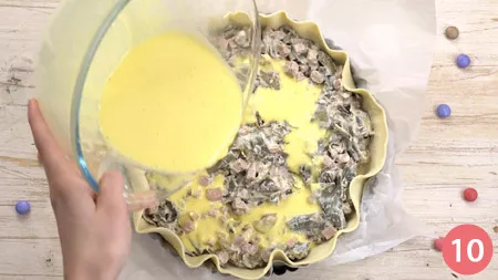 Torta salata ai carciofi e prosciutto cotto - Passo 10