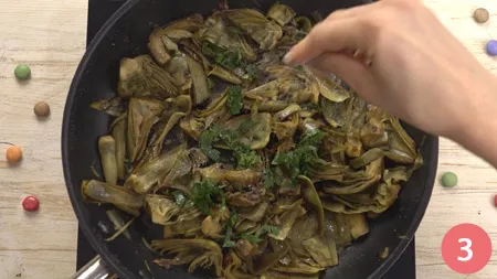 Torta salata ai carciofi e prosciutto cotto - Passo 3