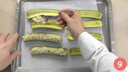 Zucchine ripiene di riso - Passaggio 9