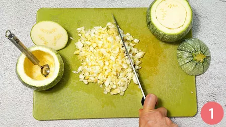Zucchine tonde ripiene - P1