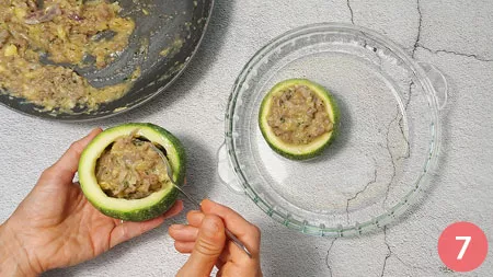 Zucchine tonde ripiene - P7