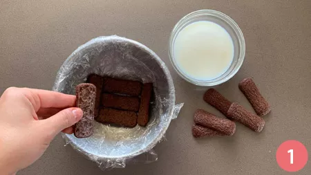 Zuccotto alle albicocche - passaggio 1