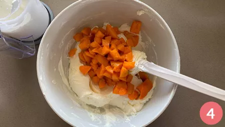 Zuccotto alle albicocche - passaggio 4