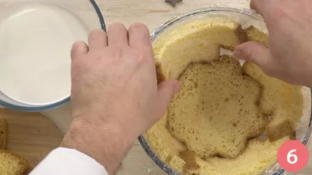 Zuccotto di pandoro con crema al torrone - Passo 6