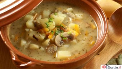 Zuppa zucca e funghi Bimby, cremosa e profumata